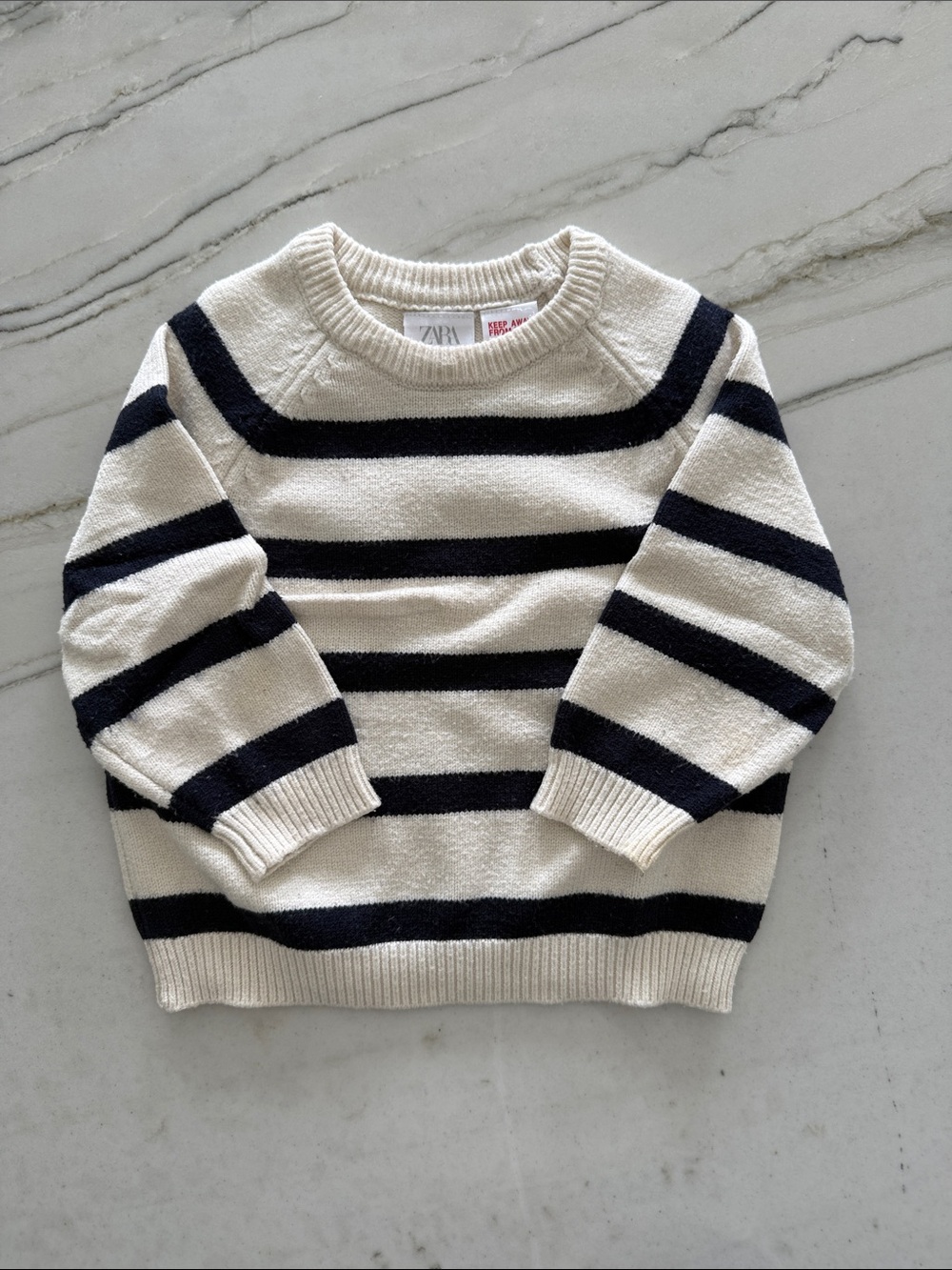 Zara Baby Navy and Crean Sweater